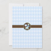 グリーンブルーキリンベビー写真誕生発表 案内状 (裏面)