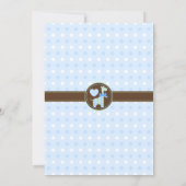 グリーンブルーキリンベビー写真誕生発表 案内状 (裏面)