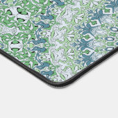 グリーンブルーグレーコースタルマンダラ万華鏡のように千変万化するパターン デスクマット (コーナー)