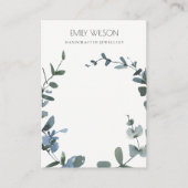 グリーンブルーコインユーカリ動物動物ネックレスディスプレイ 名刺 (正面)