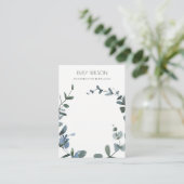 グリーンブルーコインユーカリ動物動物ネックレスディスプレイ 名刺 (スタンド正面)