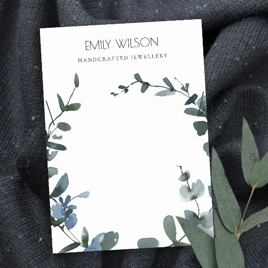 グリーンブルーコインユーカリ動物動物ネックレスディスプレイ 名刺