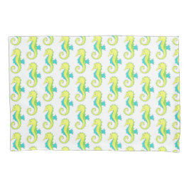 グリーンブルーシーホースシーホース海マリンライフ 枕カバー