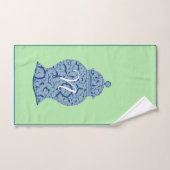 グリーンブルージャルジンジャージャースモザイク ハンドタオル (ハンドタオル)
