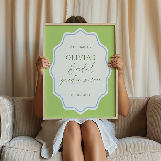 グリーンブルースカロップフレームブライダルソイラエウェルカム ポスター