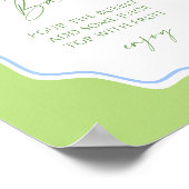 グリーンブルースカロップフレームブライダルミモザバー ポスター (角)