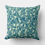 グリーンブルーターコイズステンドグラス装飾用クッション クッション (正面)