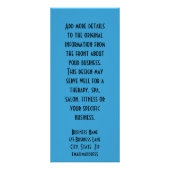 グリーンブルーダイアモンドエコー一般的なビジネステンプレート ラックカード (裏面)