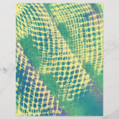 グリーンブルーダイヤモンドパターンイエロースクラップブック紙 (裏面)