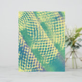 グリーンブルーダイヤモンドパターンイエロースクラップブック紙 (スタンド正面)