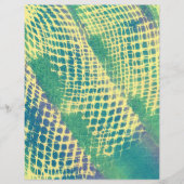 グリーンブルーダイヤモンドパターンイエロースクラップブック紙 (正面)