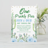 グリーンブルーツインズワンペクリペア1歳 招待状 (スタンド正面)