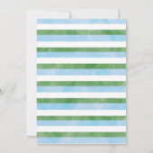 グリーンブルーツインズワンペクリペア1歳 招待状 (裏面)