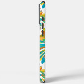 グリーンブルーティール（緑がかった色）イエローキク Case-Mate iPhoneケース (裏面 / 左)