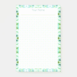 グリーンブルードットグリッドレイアウトカレッジプランプランナー ポストイット