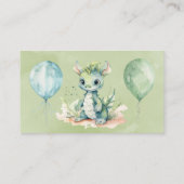 グリーンブルードラゴンウォーター色のボーイブーブックベビー エンクロージャーカード (裏面)