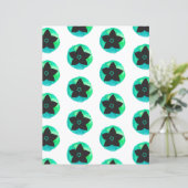 グリーンブルーハワイアンフラワースクラップブック紙 (スタンド正面)