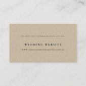 グリーンブルーパインウッズ山結婚のウェブサイト 名刺 (裏面)