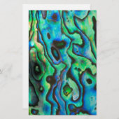 グリーンブルーパウアアワビの殻 便箋 (正面/裏面)