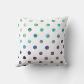 グリーンブルーパープルレインボーメタリックフェイクフォイル クッション (裏面)