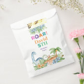 グリーンブルーフローラ恐竜の誕生日パーティー フェイバーバッグ (封をした状態)