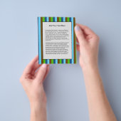 グリーンブルーブラウン縦線地球の日 チラシ (手)