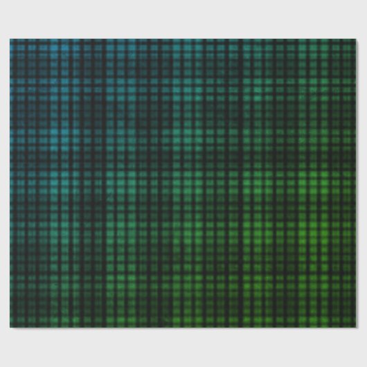 グリーンブループレイドラッピング紙 ラッピングペーパー (フラット)