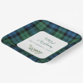 グリーンブループ素朴ライドクリスマスホリデータータンチェック ペーパープレート (傾斜あり)