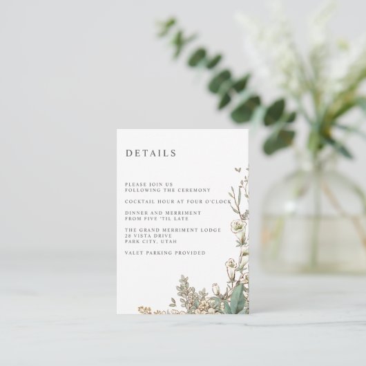 グリーンブルーベル結婚ズホテル詳細アコモデーション エンクロージャーカード (スタンド正面)