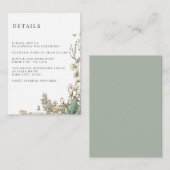 グリーンブルーベル結婚ズホテル詳細アコモデーション エンクロージャーカード (正面/裏面)