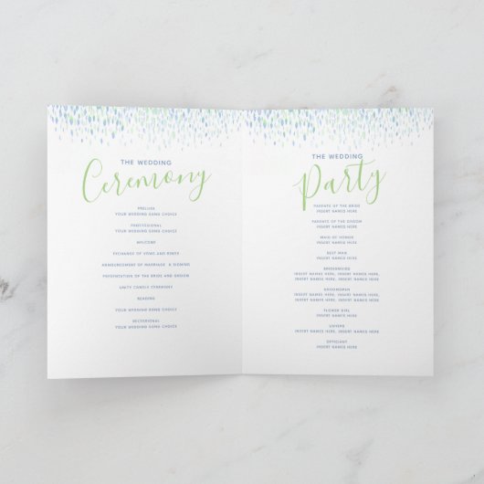 グリーンブルーモダンカスケーディングアート結婚ズ プログラム (内部)