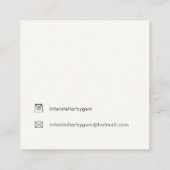 グリーンブルーユニバースウォーターカラーネックレスディスプレイ スクエア名刺 (裏面)