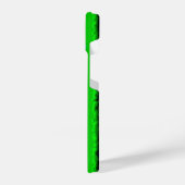 グリーンブルー抽象芸術3Dレインボーパターン iPhoneケース (左側面)