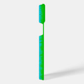 グリーンブルー抽象芸術3Dレインボーパターン iPhoneケース (右側面)