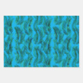 グリーンブルー熱帯離れ ラッピングペーパーシート (正面3)