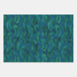 グリーンブルー熱帯離れ ラッピングペーパーシート