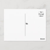 グリーンブルー白ストライプ色パターン明るいレトロ ポストカード (裏面)