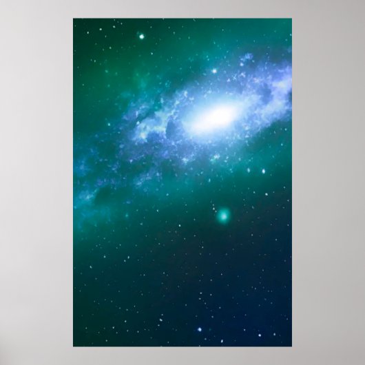 グリーンブルー紡績銀河系ポスター ポスター (正面)