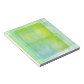 グリーンブルー酸性染料布帛ルック ノートパッド (アングル)