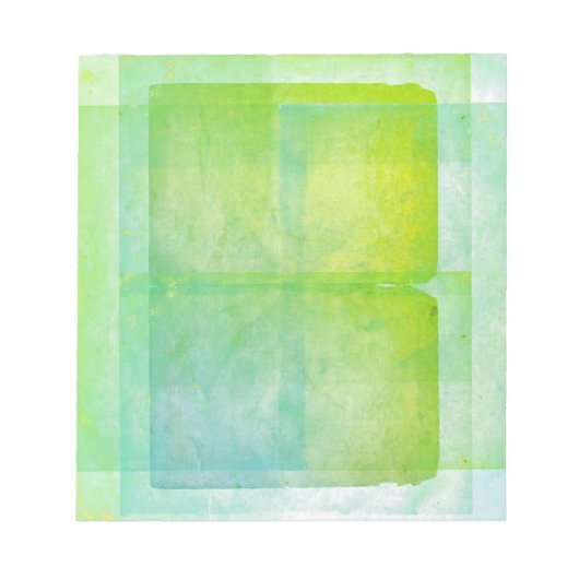 グリーンブルー酸性染料布帛ルック ノートパッド (正面)