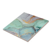 グリーンブルー金ゴールド大理石かわいらし タイル (側面)