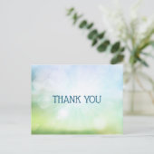 グリーンブルー《写真》ぼけ味 ポストカード (スタンド正面)