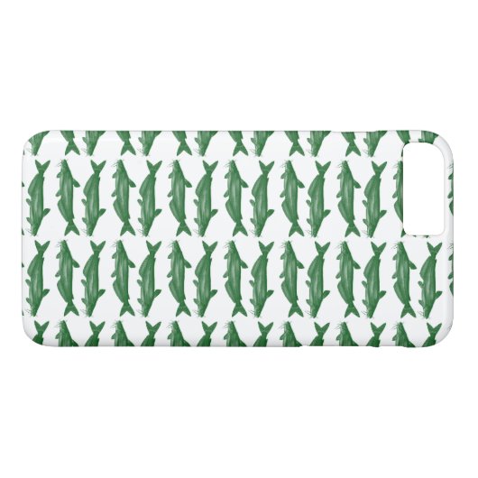 グリーンブロックヘッドキャットフィッシュ Case-Mate iPhoneケース (裏面(横))