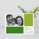 グリーンブロックSt patricks dayフォトカード カード (スタンド正面)