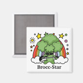 グリーンブロッコリーブロッコリー、ロックスター マグネット (正面/裏面)