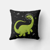 グリーンブロントサウルスディノスイン宇宙 クッション (裏面)