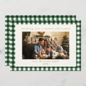 グリーンプライカスタムド写真クリスマスホリデーカード シーズンカード (正面/裏面)