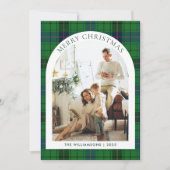 グリーンプライド写真素朴クリスマスタータンチェック シーズンカード (正面)