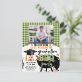 グリーンプライド卒業BBQパーティーフォト招待状 ポストカード (スタンド正面)