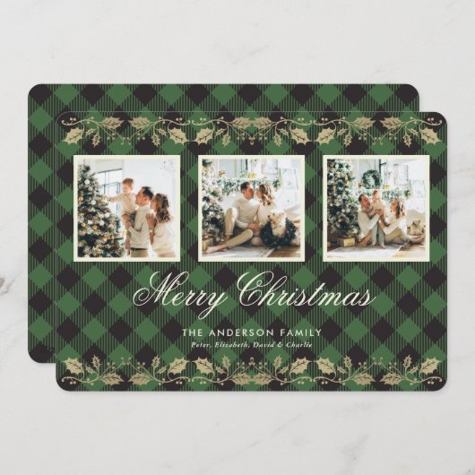 グリーンプライド植物写真メリークリスマスカード シーズンカード (正面/裏面)